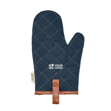 Robuster Ofenhandschuh aus recycelter Baumwolle mit separatem Daumen, 280 g/m²