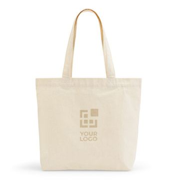 Tasche aus recycelter Baumwolle und RPET mit langen Henkeln, 280 g/m2