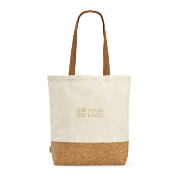 Tasche aus recycelter Baumwolle mit langen Henkeln , 180 g/m2