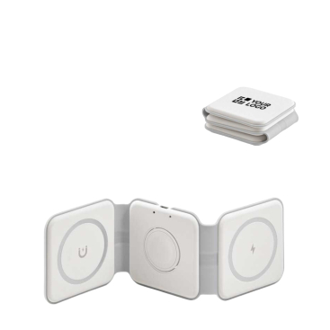 3-in-1-Ladestation, kabellos und magnetisch, mit USB-C und 15 W