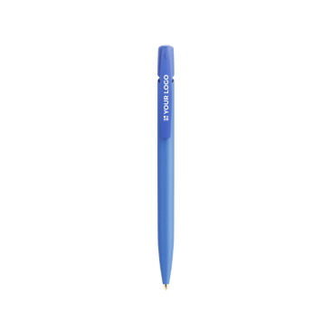 Kugelschreiber aus Kunststoff mit personalisierbarem Clip und blauer Tinte BIC®
