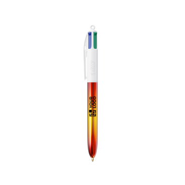 Kugelschreiber aus Kunststoff mit Metallic-Finish und 4-Farben-Tinte Flags BIC®