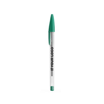Klassischer transparenter Kunststoffkugelschreiber mit grüner Tinte BIC® Cristal®