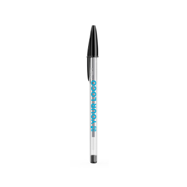 Klassischer transparenter Kunststoffkugelschreiber mit schwarzer Tinte BIC® Cristal®