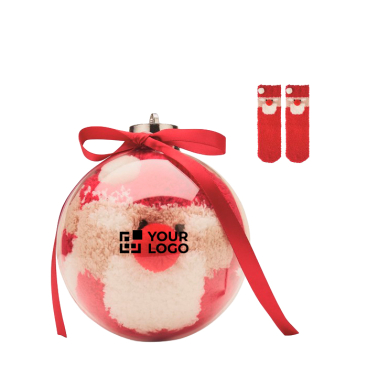 Weihnachtssocken aus Polyester in Kugel für den Weihnachtsbaum Größe M