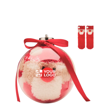 Weihnachtssocken aus Polyester in Kugel für Weihnachtsbaum Größe L