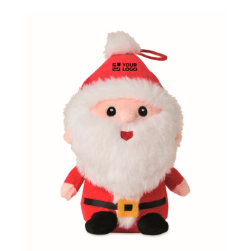 Weihnachtsmann-Plüschtier aus Polyester, bestickt, mit Schlaufe zum Aufhängen
