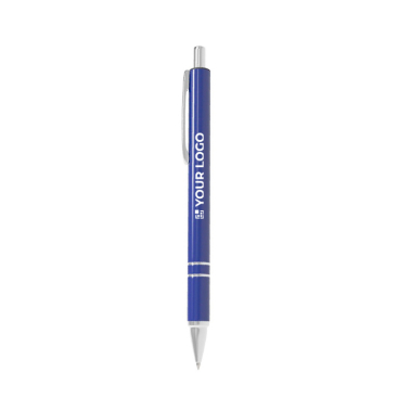 Personalisierbarer Aluminium-Kugelschreiber mit modernem Design und blauer Tinte