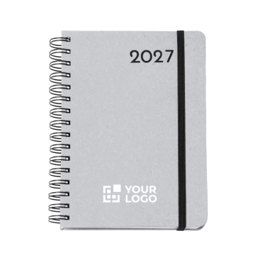 A5-Ringbuch-Agenda mit Einband aus recyceltem Leder