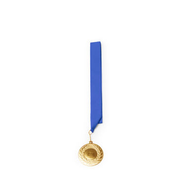 Metallmedaille mit Polyesterband und Befestigungskarabiner Ø5 cm
