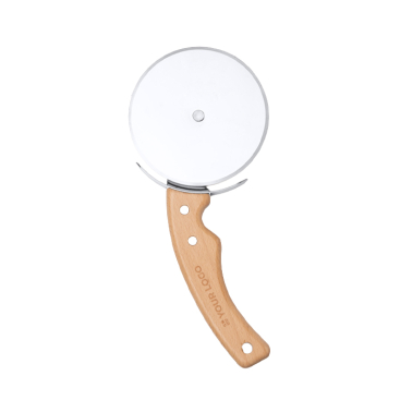 Pizzaschneider mit ergonomischem Holzgriff und Stahlklinge