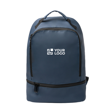Rucksack aus Kunstleder mit Diebstahlschutzfach und Schuhfach 9''