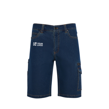 Unisex-Jeans-Bermuda aus Baumwolle mit Mehrzwecktaschen 370g/m² Roly