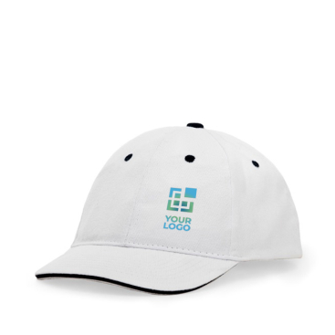 6-Panel-Kappe aus Baumwolle mit Klettverschluss hinten