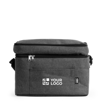 XL-Kühltasche aus RPET-Polyester mit Doppelkammer und Außentasche