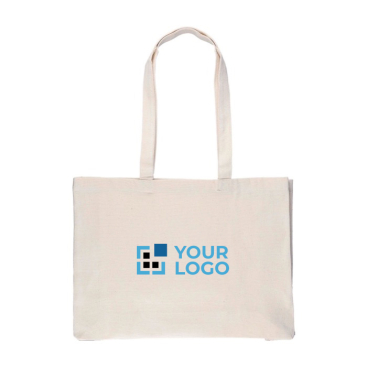 Tasche aus Oeko-Tex® Baumwolle mit Bodenfalte, 280 g/m2