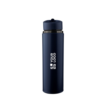 Edelstahl-Trinkflasche 750 ml mit klappbarem Mundstück und Strohhalm