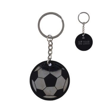 Schlüsselanhänger mit Ball-Design aus Edelstahl und Gummi