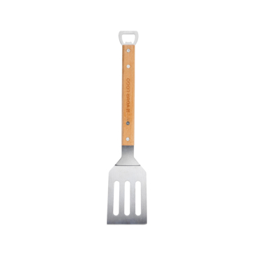 Grillwender mit Flaschenöffner und Holzgriff