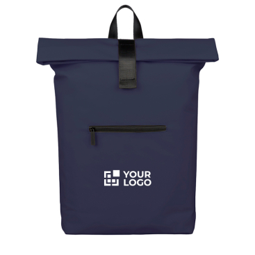 Rolltop-Rucksack aus Kunstleder für 16''-Laptop