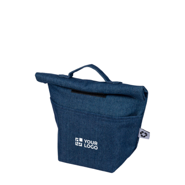 Rollbare Kühltasche aus recyceltem Denim mit Klettverschluss