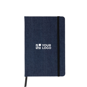 Notizbuch A5 aus Jeansstoff im Casual-Look, linierte Seiten