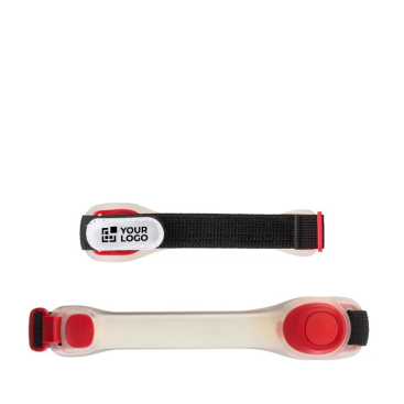 Silikonarmband mit 2 LED-Leuchten und Klettverschluss