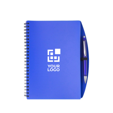 Notizbuch mit Hardcover und Stift, linierte A5-Blätter
