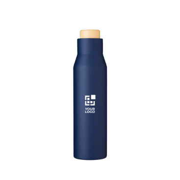 Thermoflasche aus Edelstahl, Deckel mit Bambus, 500 ml