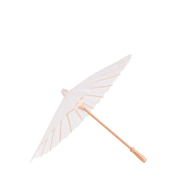 Eleganter weißer Papier-Sonnenschirm, ideal für Hochzeiten