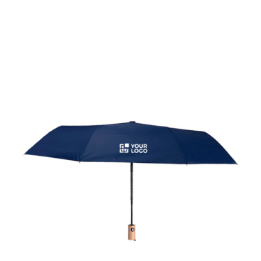 Windfester Schirm aus RPET-Pongee mit Bambusgriff, Ø 97 cm
