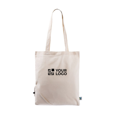 Faltbare Tasche aus Fairtrade-Baumwolle zum Personalisieren, 120 g/m²