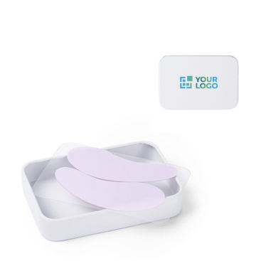 Wiederverwendbares Set aus Silikon-Augenpads in einer Box