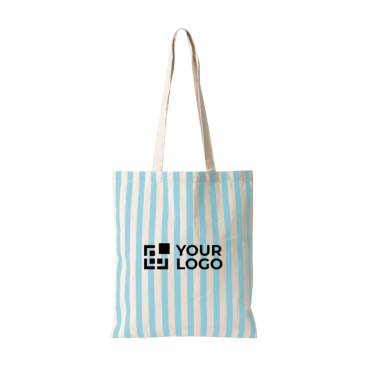 Tasche aus recycelter Baumwolle mit Streifendesign 180 g/m²