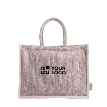 Tasche aus recycelter Baumwolle mit breitem Boden und Seitenfalte, 530 g/m²