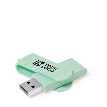 USB Stick aus Weizenstroh, verschiedenen Farben mit passendem Drehclip