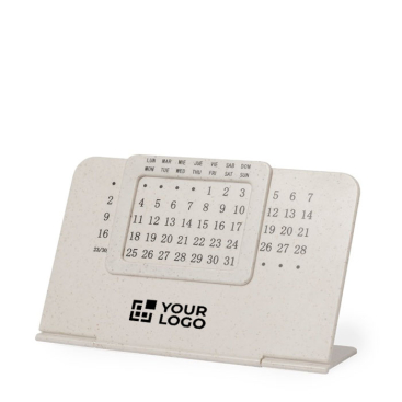 Ewiger Kalender aus Weizenstroh mit faltbarem Ständer