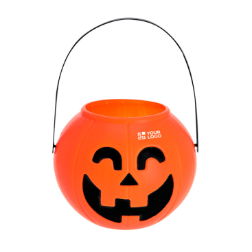 Halloween-Korb mit Kürbisdesign und Tragegriff