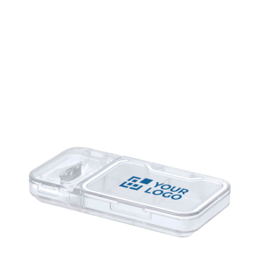 Pillendose mit 4 Fächern und Tablettenschneider