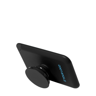 Visitenkartenetui mit klappbarem Smartphonehalter