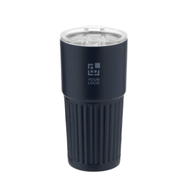 To-Go-Becher aus recyceltem Stahl mit Reliefdesign, 500 ml