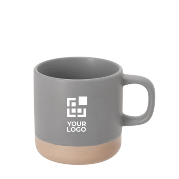 Keramiktasse mit matter Oberfläche und unglasierter Standfläche 350 ml