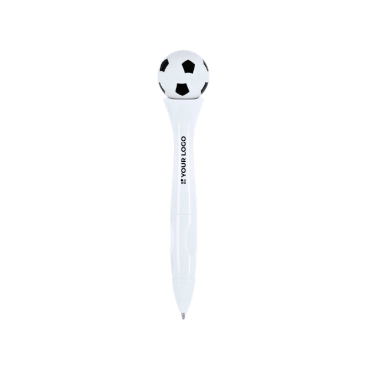 Drehbarer Antistress-Kugelschreiber im Fußball-Design, blaue Tinte