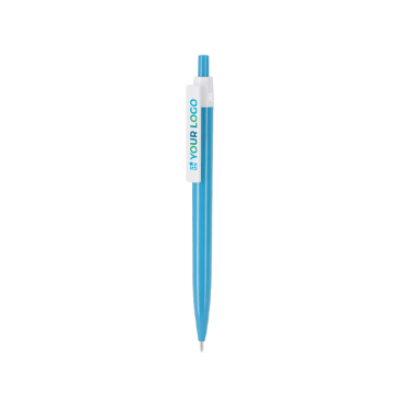 Kugelschreiber aus recyceltem Kunststoff mit Clip, blaue Tinte