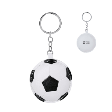 Schlüsselanhänger in Fußballform aus Kunstleder