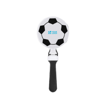Werbe-Klatsche aus Kunststoff im Fußball-Design