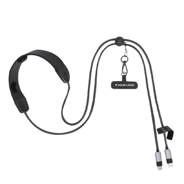 USB-C-Ladekabel mit Nackenmassagegerät und Handyhalterung, 100 W
