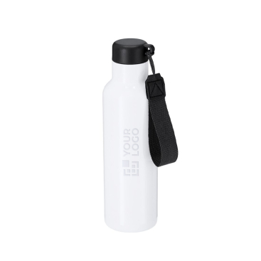 Weiße Trinkflasche aus recyceltem Edelstahl, 750 ml
