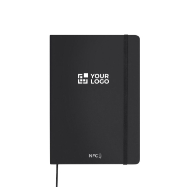 A5-Notizbuch mit Kunstledereinband, NFC und unlinierten Seiten