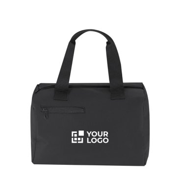 Kühltasche aus Kunstleder mit Vordertasche und Reißverschluss, 12 l